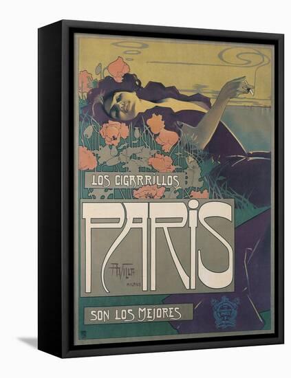 Los Cigarillos Paris, 1901-Aleardo Villa-Framed Stretched Canvas