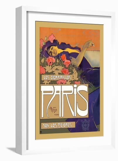 Los Cigarrillos Paris Son Los Mejores-Aleardo Villa-Framed Art Print
