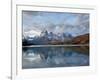 Los Cuernos Del Paine Seen across Lake Pehoe-Alex Saberi-Framed Photographic Print