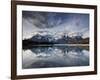 Los Cuernos Del Paine Seen across Lake Pehoe-Alex Saberi-Framed Photographic Print