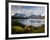 Los Cuernos Del Paine Seen across Lake Pehoe-Alex Saberi-Framed Photographic Print