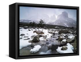 Los Cuernos Seen from French Valley (Valle Del Frances), Patagonia, Chile-Matthew Williams-Ellis-Framed Stretched Canvas