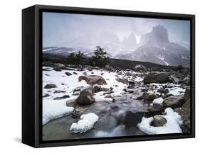 Los Cuernos Seen from French Valley (Valle Del Frances), Patagonia, Chile-Matthew Williams-Ellis-Framed Stretched Canvas