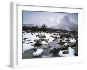 Los Cuernos Seen from French Valley (Valle Del Frances), Patagonia, Chile-Matthew Williams-Ellis-Framed Photographic Print