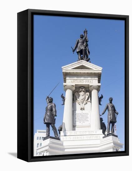 Los Heroes de Iquique Monument. Valparaiso, Chile-Martin Zwick-Framed Stretched Canvas