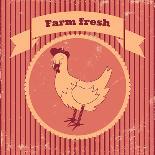 Retro Chicken-los_ojos_pardos-Laminated Art Print