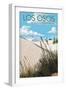 Los Osos, California - Sand Dunes Day Scene-Lantern Press-Framed Art Print