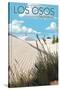 Los Osos, California - Sand Dunes Day Scene-Lantern Press-Stretched Canvas