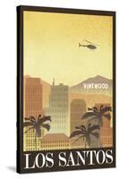 Los Santos Retro Travel Poster-null-Stretched Canvas