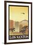 Los Santos Retro Travel-null-Framed Art Print