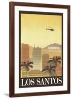 Los Santos Retro Travel-null-Framed Art Print