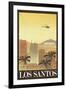 Los Santos Retro Travel-null-Framed Art Print