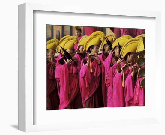 Losar, New Year Celebrations, Labrang Monastery, Gansu Province, China-Occidor Ltd-Framed Photographic Print