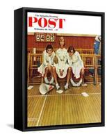 "Losing the Game" Saturday Evening Post Cover, February 16,1952-Norman Rockwell-Framed Stretched Canvas