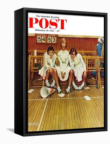 "Losing the Game" Saturday Evening Post Cover, February 16,1952-Norman Rockwell-Framed Stretched Canvas