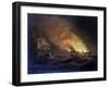 Loss of an Indiaman Ship, the 'Kent', on March 1, 1825, End of the Fire, in the Bay of Biscay-Thomas Luny-Framed Giclee Print