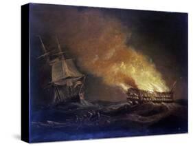 Loss of an Indiaman Ship, the 'Kent', on March 1, 1825, End of the Fire, in the Bay of Biscay-Thomas Luny-Stretched Canvas