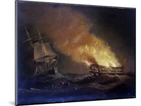 Loss of an Indiaman Ship, the 'Kent', on March 1, 1825, End of the Fire, in the Bay of Biscay-Thomas Luny-Mounted Giclee Print