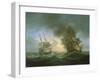 Loss of an Indiaman Ship, the 'Kent', on March 1, 1825, the Start of the Fire, in the Bay of Biscay-Thomas Luny-Framed Giclee Print