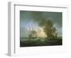Loss of an Indiaman Ship, the 'Kent', on March 1, 1825, the Start of the Fire, in the Bay of Biscay-Thomas Luny-Framed Premium Giclee Print
