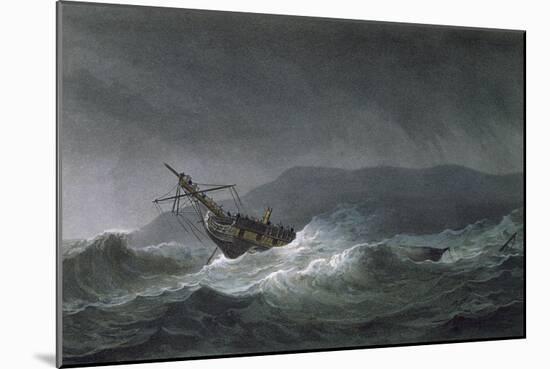Loss of the Blanche, Off Abrevack, 4th March, 1807, Engraved by T. Sutherland-Thomas Whitcombe-Mounted Giclee Print