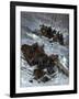 Loss of the Lifeboat Crew Trying to Rescue Survivors of the Ship "Elizabeth" in a Storm, 1880s-null-Framed Giclee Print