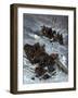 Loss of the Lifeboat Crew Trying to Rescue Survivors of the Ship "Elizabeth" in a Storm, 1880s-null-Framed Giclee Print