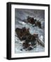 Loss of the Lifeboat Crew Trying to Rescue Survivors of the Ship "Elizabeth" in a Storm, 1880s-null-Framed Giclee Print