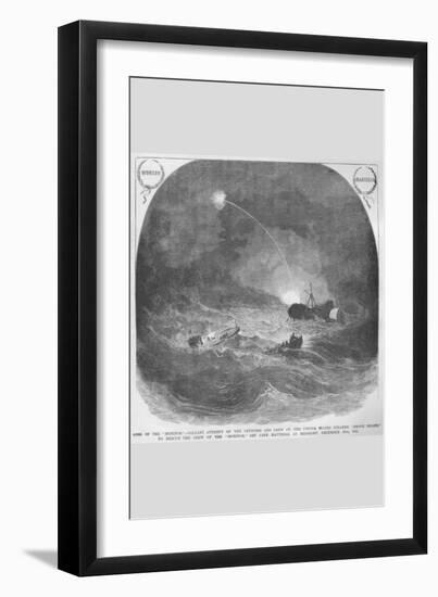 Loss of the Monitor Gallant Off Cape Hatteras-Frank Leslie-Framed Art Print