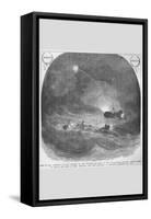 Loss of the Monitor Gallant Off Cape Hatteras-Frank Leslie-Framed Stretched Canvas
