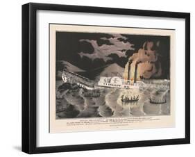 Loss of the Steamboat Swallow, While on her trip from Albany to New York, 1845-Nathaniel Currier-Framed Giclee Print