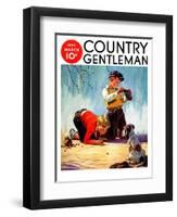 "Lost All His Marbles," Country Gentleman Cover, March 1, 1937-Henry Hintermeister-Framed Premium Giclee Print