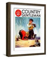 "Lost All His Marbles," Country Gentleman Cover, March 1, 1937-Henry Hintermeister-Framed Giclee Print