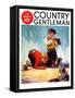 "Lost All His Marbles," Country Gentleman Cover, March 1, 1937-Henry Hintermeister-Framed Stretched Canvas