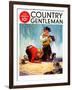 "Lost All His Marbles," Country Gentleman Cover, March 1, 1937-Henry Hintermeister-Framed Giclee Print