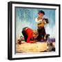 "Lost All His Marbles,"March 1, 1937-Henry Hintermeister-Framed Giclee Print