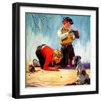 "Lost All His Marbles,"March 1, 1937-Henry Hintermeister-Framed Premium Giclee Print