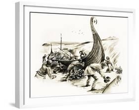 Lost and Found: The Victorious Vikings-Graham Coton-Framed Giclee Print