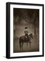 Lost Canyon Cowboy-Barry Hart-Framed Art Print