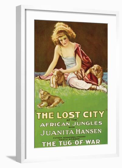Lost City of the African Jungles - Tug of War-null-Framed Art Print
