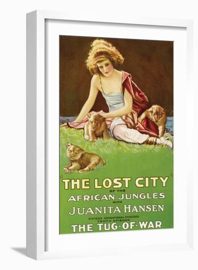 Lost City of the African Jungles - Tug of War-null-Framed Art Print