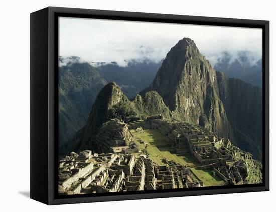 Lost City of the Incas at Dawn, Machu Picchu, Unesco World Heritage Site, Peru, South America-Christopher Rennie-Framed Stretched Canvas