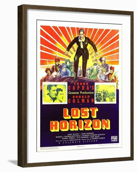 Lost Horizon, Top Center: Ronald Colman, 1937-null-Framed Photo