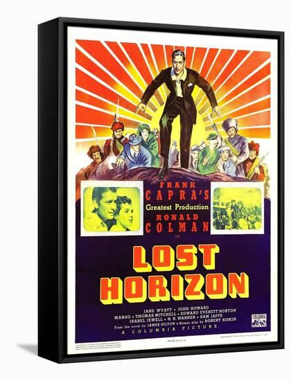 Lost Horizon, Top Center: Ronald Colman, 1937-null-Framed Stretched Canvas