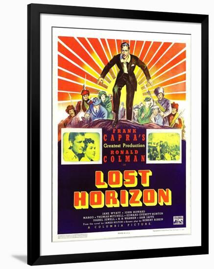 Lost Horizon, Top Center: Ronald Colman, 1937-null-Framed Photo