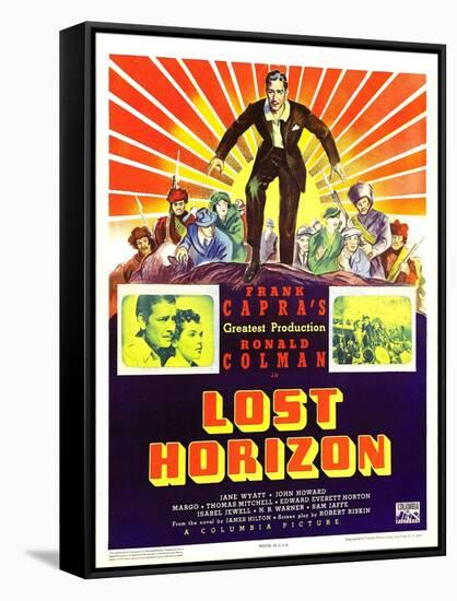 Lost Horizon, Top Center: Ronald Colman, 1937-null-Framed Stretched Canvas