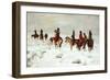 Lost in a Snowstorm-We are Friends-Charles Marion Russell-Framed Art Print