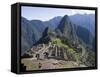 Lost Inca City of Machu Picchu, Intipunku, Peru-Diane Johnson-Framed Stretched Canvas