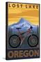 Lost Lake, Oregon - Mountain Bike Scene-Lantern Press-Stretched Canvas