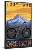 Lost Lake, Oregon - Mountain Bike Scene-Lantern Press-Stretched Canvas